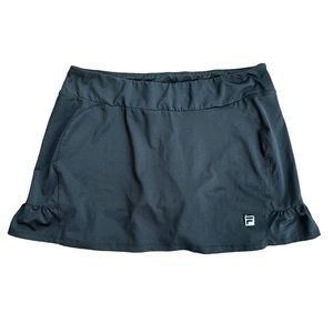 Fila M black athletic skort ruffle edge golf, gym,